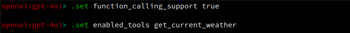 REPL set function calling