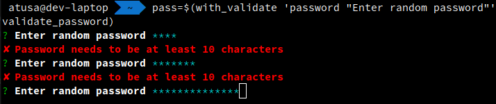 Prompt Utils With-validate