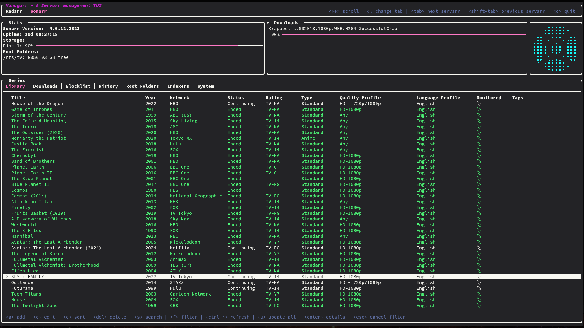 sonarr-library