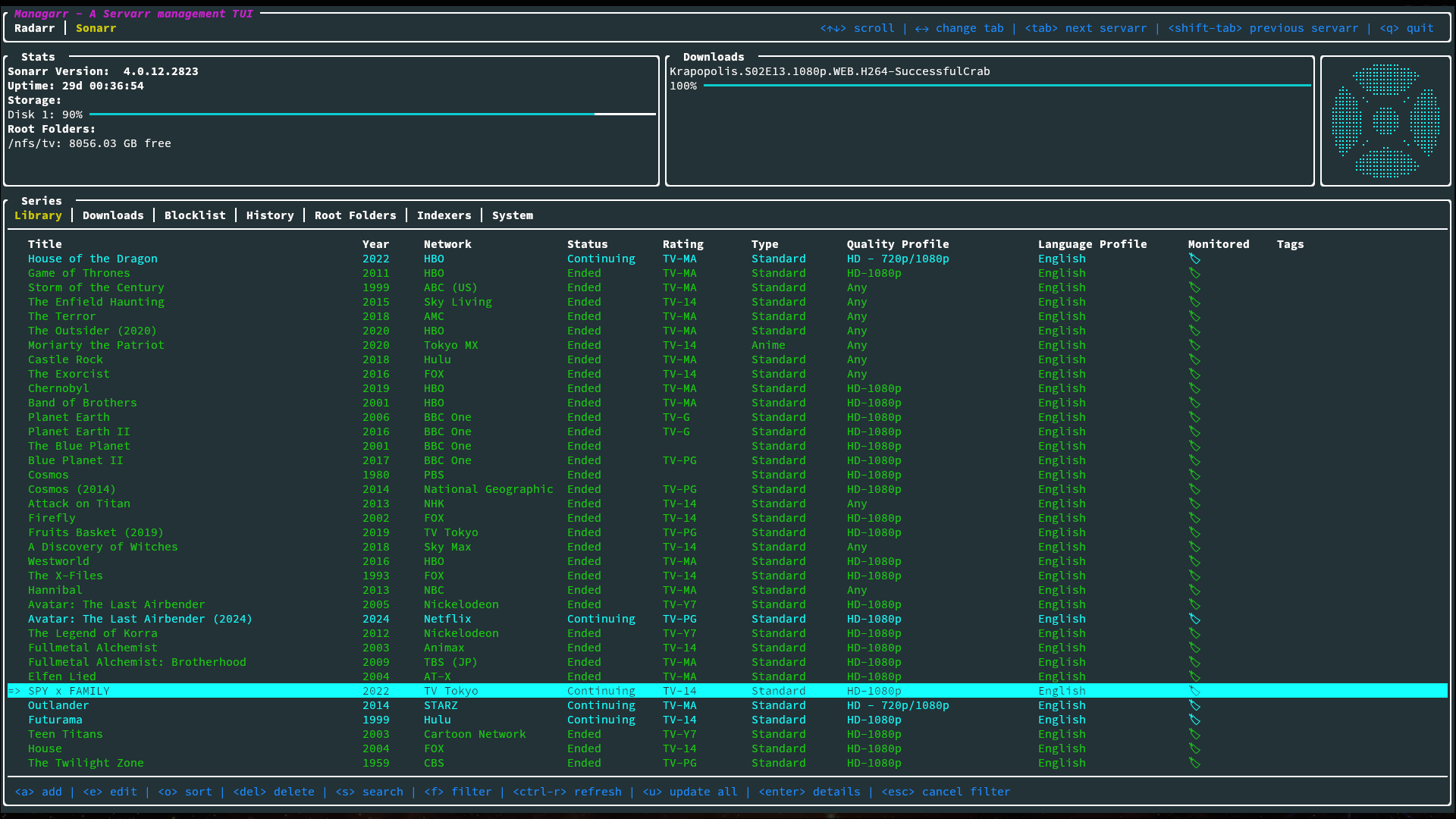 sonarr-library
