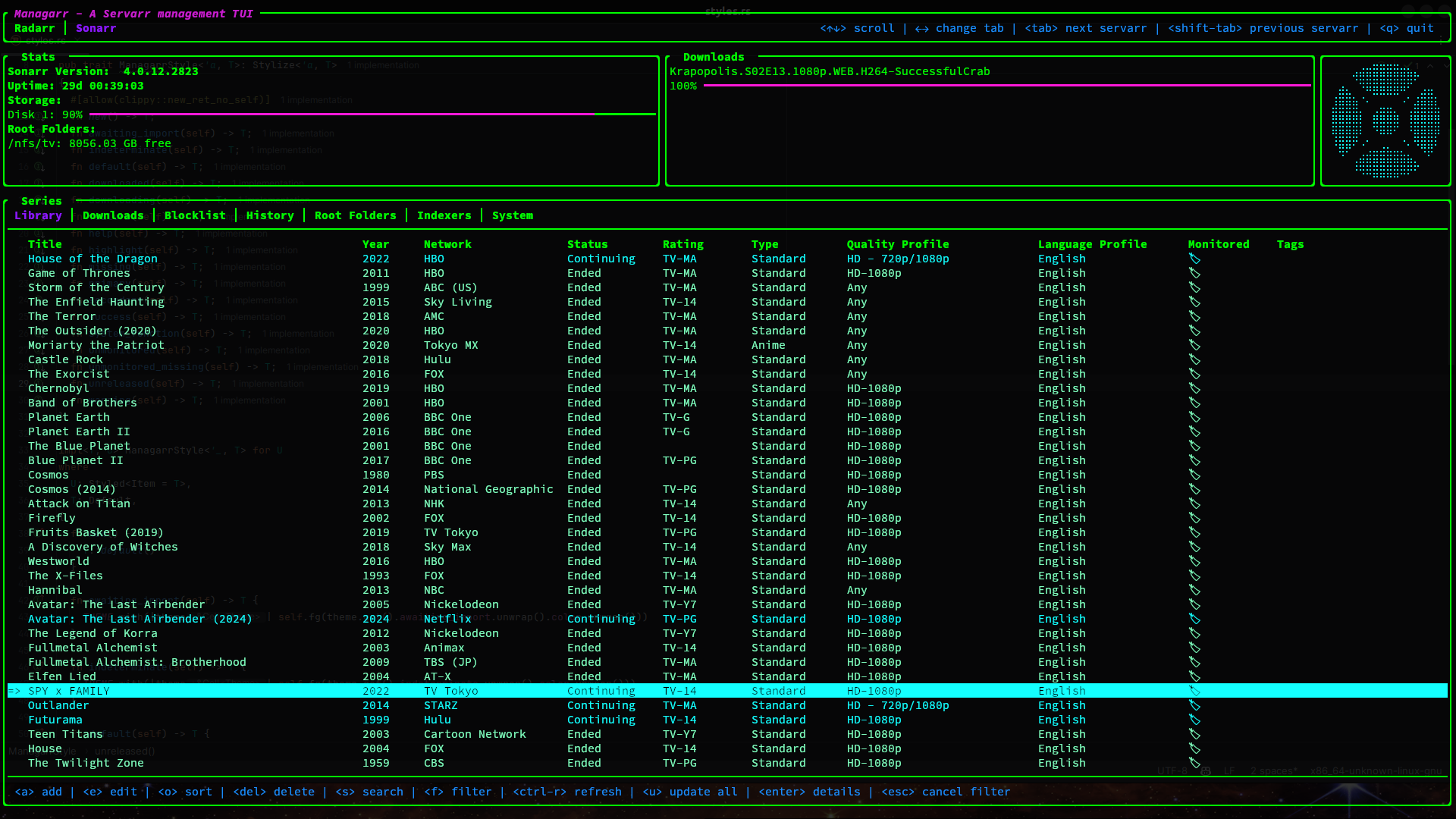 sonarr-library